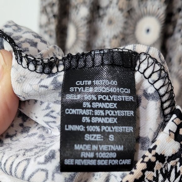 Trixxi Clothing Co. Black & Cream Halter Dress Maxi - Picture 6 of 7